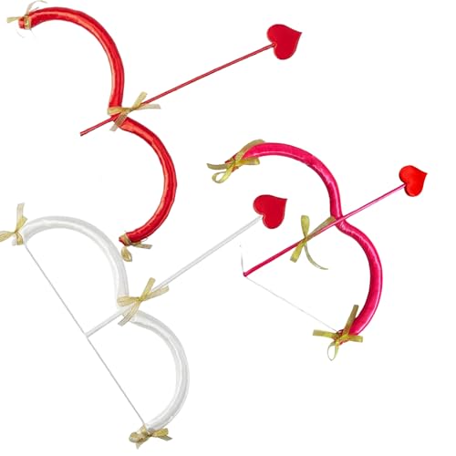 HoveeLuty Amor-Pfeil- und Bogen-Requisite, Amor-Pfeil- und Bogen-Set, 45, 7 cm, Herzform, süßer Amorbogen zum Valentinstag, Kostüm für Cosplay, Weihnachtsfotografie, weißes -Kostüm, Halloween- HoveeLuty Amor-Pfeil- und Bogen-Requisite, Amor-Pfeil- und Bogen-Set, 45, 7 cm, Herzform, süßer Amorbogen zum Valentinstag, Kostüm für Cosplay, Weihnachtsfotografie, weißes -Kostüm, Halloween- von HoveeLuty
