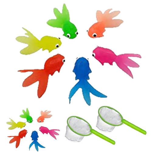 HoveeLuty Angelspiel-Set für Kinder, 14-teilig, Angel-Badespielzeug, Schwimmbadspiele für Badewanne, Dusche, Wasser, Strand, Baby-Badespielzeug, Plastikfisch-Fischernetze für Kinder HoveeLuty Angelspiel-Set für Kinder, 14-teilig, Angel-Badespielzeug, Schwimmbadspiele für Badewanne, Dusche, Wasser, Strand, Baby-Badespielzeug, Plastikfisch-Fischernetze für Kinder von HoveeLuty