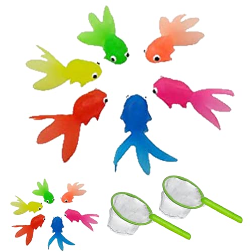 HoveeLuty Angelspiel-Set für Kinder, 14-teilig, Angel-Badespielzeug, Schwimmbadspiele für Badewanne, Dusche, Wasser, Strand, Fischernetze für Kinder, Plastikfische, Baby-Badespielzeug HoveeLuty Angelspiel-Set für Kinder, 14-teilig, Angel-Badespielzeug, Schwimmbadspiele für Badewanne, Dusche, Wasser, Strand, Fischernetze für Kinder, Plastikfische, Baby-Badespielzeug von HoveeLuty