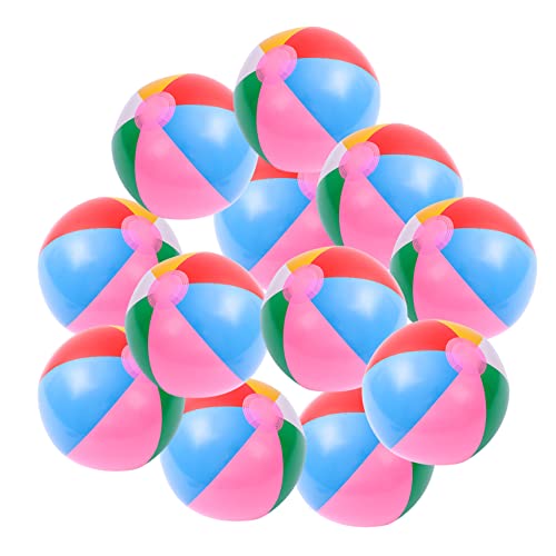 HoveeLuty Aufblasbare Wasserbälle Regenbogen-Schwimmbadbälle Sommer-Wasserspiele Spielzeug für Strand-Pool-Party 12 STÜCKE Regenbogen-Spielplatzbälle Aufblasbarer Wasserball von HoveeLuty