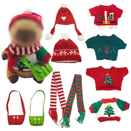 HoveeLuty Capybara-Kleidung, süße Weihnachtskleidung für Stofftiere, für 10-Zoll-Capybara-Plüschtiere (ohne Puppe), Kleidung für Stofftiere, Puppenkleidung, Kostüm von HoveeLuty