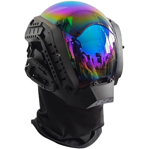 HoveeLuty Coole Masken Punk Futuristischer Cosplay-Helm Mechanische Sci-Fi-Ausrüstung Halloween-Maske für Cosplay-Party Musikfestival Futuristische Maske -Helm Cyber- HoveeLuty Coole Masken Punk Futuristischer Cosplay-Helm Mechanische Sci-Fi-Ausrüstung Halloween-Maske für Cosplay-Party Musikfestival Futuristische Maske -Helm Cyber- von HoveeLuty