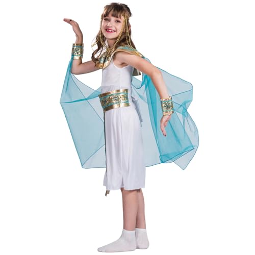 HoveeLuty Kleopatra-Kostüm, Ägypter-Kostüm aus weichem Polyester, elegantes Ägypter- für Kinder, Golden Girls Cosplay-Kostüme mit Zubehör für Party-Kostümball, M - für Kinder, Golden Gir HoveeLuty Kleopatra-Kostüm, Ägypter-Kostüm aus weichem Polyester, elegantes Ägypter- für Kinder, Golden Girls Cosplay-Kostüme mit Zubehör für Party-Kostümball, M - für Kinder, Golden Gir von HoveeLuty