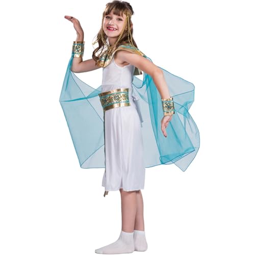HoveeLuty Kleopatra-Kostüm, Ägypter-Kostüm aus weichem Polyester, elegantes Ägypter- für Kinder, Golden Girls Cosplay-Kostüme mit Zubehör für Party-Kostümball, M - für Kinder HoveeLuty Kleopatra-Kostüm, Ägypter-Kostüm aus weichem Polyester, elegantes Ägypter- für Kinder, Golden Girls Cosplay-Kostüme mit Zubehör für Party-Kostümball, M - für Kinder von HoveeLuty