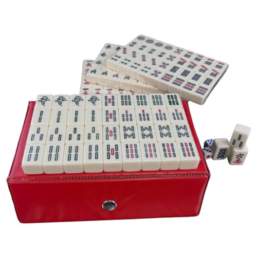 HoveeLuty Mini-Mahjong-Set, Reise-Mahjong, traditionelles chinesisches Majhong-Spiel mit 144 -Steinen und 2 Würfeln für Freizeit, Reisen, Party, Familienspiel, Spiel, chinesisches M HoveeLuty Mini-Mahjong-Set, Reise-Mahjong, traditionelles chinesisches Majhong-Spiel mit 144 -Steinen und 2 Würfeln für Freizeit, Reisen, Party, Familienspiel, Spiel, chinesisches M von HoveeLuty
