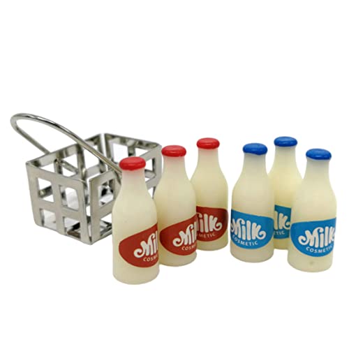 HoveeLuty Miniatur-Milchflasche mit Korb, Mini-Haus-Lebensmittelzubehör für Puppenhaus-Szenendekoration, Mini-Puppenhaus-Getränk, Haus-Lebensmittelzubehör HoveeLuty Miniatur-Milchflasche mit Korb, Mini-Haus-Lebensmittelzubehör für Puppenhaus-Szenendekoration, Mini-Puppenhaus-Getränk, Haus-Lebensmittelzubehör von HoveeLuty