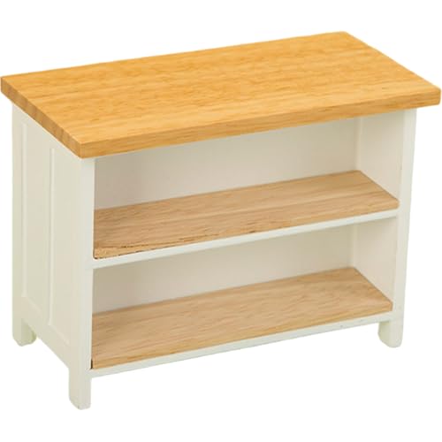HoveeLuty Miniatur-Puppenhauszubehör, Schreibtisch mit Doppelregal, Puppenhauszubehör im Maßstab 1:12, Simulation von Mini-Holzmöbeln für die DIY-Esszimmerküche, Puppenhausmöbel im Maßstab 1:12 HoveeLuty Miniatur-Puppenhauszubehör, Schreibtisch mit Doppelregal, Puppenhauszubehör im Maßstab 1:12, Simulation von Mini-Holzmöbeln für die DIY-Esszimmerküche, Puppenhausmöbel im Maßstab 1:12 von HoveeLuty