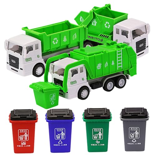 HoveeLuty Müllwagen, 1 Set Müllwagen-Spielzeug mit 3 und 4 Mülltonnen, realistisches, lehrreiches, interaktives -Spielzeug für Jungen ab 3 Jahren, Kleinkinder, Kinder, Feiertags- und Gebu HoveeLuty Müllwagen, 1 Set Müllwagen-Spielzeug mit 3 und 4 Mülltonnen, realistisches, lehrreiches, interaktives -Spielzeug für Jungen ab 3 Jahren, Kleinkinder, Kinder, Feiertags- und Gebu von HoveeLuty