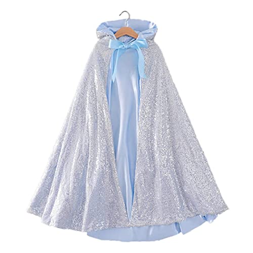 HoveeLuty Prinzessinnumhang mit Kapuze für kleine Mädchen im Alter von 8–13 Jahren, 89, 9 cm, Cosplay-Umhang, ELSA, blau, Prinzessinnumhang, Weihnachten, Halloween, Party-Zubehör, mit Kapu HoveeLuty Prinzessinnumhang mit Kapuze für kleine Mädchen im Alter von 8–13 Jahren, 89, 9 cm, Cosplay-Umhang, ELSA, blau, Prinzessinnumhang, Weihnachten, Halloween, Party-Zubehör, mit Kapu von HoveeLuty