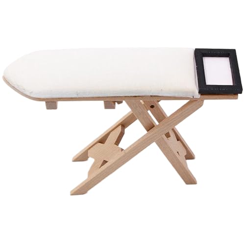 HoveeLuty Puppenhausmöbel, realistischer klappbarer Bügeltisch, Miniatur-Puppenhauszubehör, Waschküche, Puppenhauszubehör für DIY-Feengarten-Mikrolandschaft, Maßstab 1:12, Puppenhausmöbel, Puppenhaus HoveeLuty Puppenhausmöbel, realistischer klappbarer Bügeltisch, Miniatur-Puppenhauszubehör, Waschküche, Puppenhauszubehör für DIY-Feengarten-Mikrolandschaft, Maßstab 1:12, Puppenhausmöbel, Puppenhaus von HoveeLuty