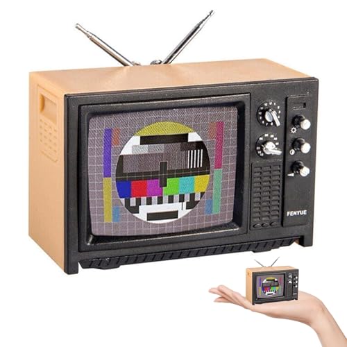HoveeLuty Puppenhauszubehör im Maßstab 1:12, Kunststoff-Vintage-Miniatur-Puppenhauszubehör, Fernseher, DIY-Miniatur- für die Puppenhausdekoration, Geschenk für Puppenhausliebhaber, Puppenh HoveeLuty Puppenhauszubehör im Maßstab 1:12, Kunststoff-Vintage-Miniatur-Puppenhauszubehör, Fernseher, DIY-Miniatur- für die Puppenhausdekoration, Geschenk für Puppenhausliebhaber, Puppenh von HoveeLuty