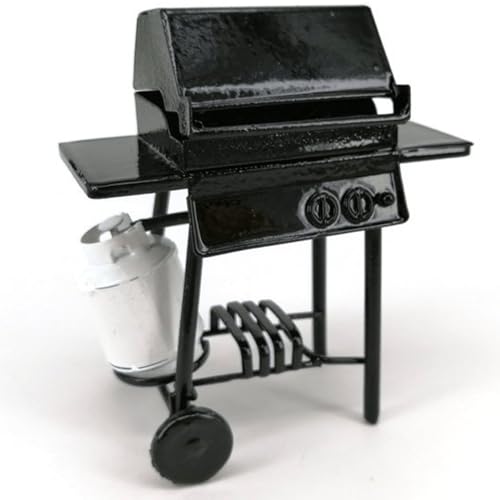 HoveeLuty Puppenhauszubehör im Maßstab 1:12, Metallgrill, Mini-Puppenhauszubehör mit Gastank, DIY-Miniatur- für Puppenhausdekoration, Geschenk für Puppenhausliebhaber, Miniatur-Puppenhaus HoveeLuty Puppenhauszubehör im Maßstab 1:12, Metallgrill, Mini-Puppenhauszubehör mit Gastank, DIY-Miniatur- für Puppenhausdekoration, Geschenk für Puppenhausliebhaber, Miniatur-Puppenhaus von HoveeLuty