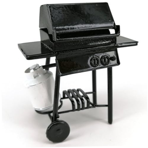 HoveeLuty Puppenhauszubehör im Maßstab 1:12, Metallgrill, Mini-Puppenhauszubehör mit Gastank, DIY-Miniatur- für die Puppenhausdekoration, Geschenk für Puppenhausliebhaber HoveeLuty Puppenhauszubehör im Maßstab 1:12, Metallgrill, Mini-Puppenhauszubehör mit Gastank, DIY-Miniatur- für die Puppenhausdekoration, Geschenk für Puppenhausliebhaber von HoveeLuty