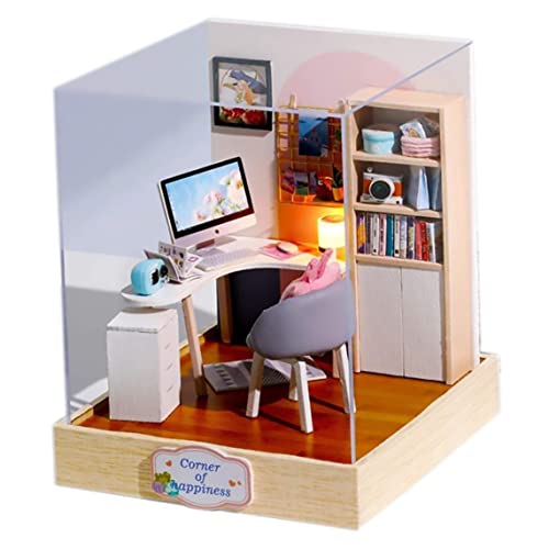 HoveeLuty Puppenspielzeug Holzmodellhaus Puppenhaus Miniatur Staubschutzhülle Mini DIY Bücherecke für Kinder Bücherecke DIY Haus Puppenhaus Miniatur Mini Puppenhaus HoveeLuty Puppenspielzeug Holzmodellhaus Puppenhaus Miniatur Staubschutzhülle Mini DIY Bücherecke für Kinder Bücherecke DIY Haus Puppenhaus Miniatur Mini Puppenhaus von HoveeLuty