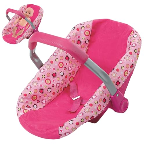HoveeLuty Puppenwiege, Puppentrage mit verstellbarem Griff und Sicherheitsschnalle, 29, 4 x 43, 2 x 30, 5 cm, Puppenbett für Puppen, Puppenwiege für Kleinkinder ab 3 Jahren, Puppenbett von HoveeLuty