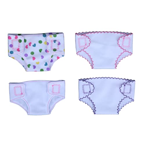 HoveeLuty Puppenwindeln für Puppen, Puppenunterwäsche mit Blumendruck für 14-16 Zoll Puppen, 4 Stück HoveeLuty Puppenwindeln für Puppen, Puppenunterwäsche mit Blumendruck für 14-16 Zoll Puppen, 4 Stück von HoveeLuty