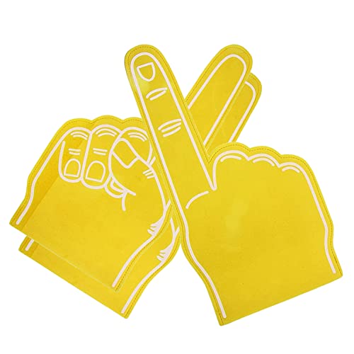 HoveeLuty Riesiger Schaumstofffinger 18 Zoll Schaumstoffhand Cheerleading Schaumstofffinger für Sport Cheerleading Schule Sportspiele Partyzubehör 3 Stück gelbe Schaumstoffhände Partygeschenke Sch HoveeLuty Riesiger Schaumstofffinger 18 Zoll Schaumstoffhand Cheerleading Schaumstofffinger für Sport Cheerleading Schule Sportspiele Partyzubehör 3 Stück gelbe Schaumstoffhände Partygeschenke Sch von HoveeLuty