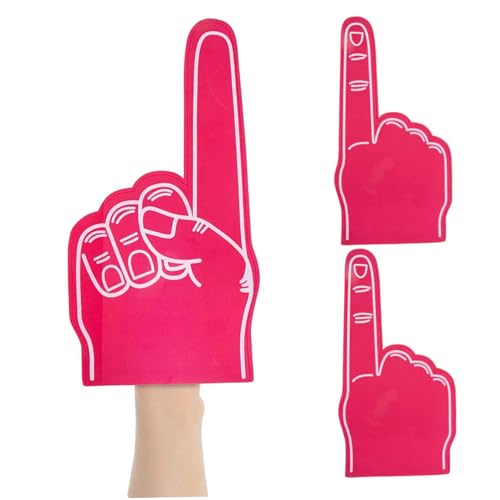 HoveeLuty Riesiger Schaumstofffinger 18 Zoll Schaumstoffhand Cheerleading Schaumstofffinger für Sport Cheerleading Schule Sportspiele Partyzubehör 3 Stück rote Schaumstoffhände Partygeschenke Scha HoveeLuty Riesiger Schaumstofffinger 18 Zoll Schaumstoffhand Cheerleading Schaumstofffinger für Sport Cheerleading Schule Sportspiele Partyzubehör 3 Stück rote Schaumstoffhände Partygeschenke Scha von HoveeLuty