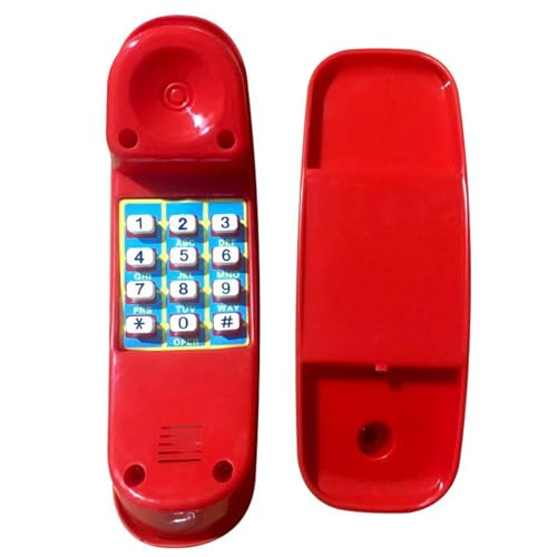 HoveeLuty Spielzeugtelefon mit Zifferntasten, realistisches, leichtes Kindertelefon aus Kunststoff, 20, 3 x 7, 6 x 5, 1 cm, Rollenspieltelefon für interaktives Lernen ab 3 Jahren, rotes Kindertelefon HoveeLuty Spielzeugtelefon mit Zifferntasten, realistisches, leichtes Kindertelefon aus Kunststoff, 20, 3 x 7, 6 x 5, 1 cm, Rollenspieltelefon für interaktives Lernen ab 3 Jahren, rotes Kindertelefon von HoveeLuty