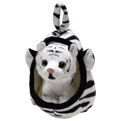 HoveeLuty Stofftier Weißer Tiger, 18 cm, süßer Tigerplüsch mit Höhle und Griff, süße, realistische Stofftiere für Mädchen und Jungen, Kinder, Stofftier Tiger, weißer, Plüsch, Leopard, Tige HoveeLuty Stofftier Weißer Tiger, 18 cm, süßer Tigerplüsch mit Höhle und Griff, süße, realistische Stofftiere für Mädchen und Jungen, Kinder, Stofftier Tiger, weißer, Plüsch, Leopard, Tige von HoveeLuty
