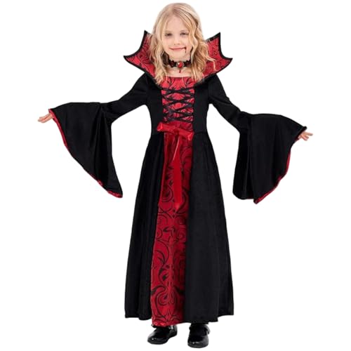 HoveeLuty Vampirkostüm für Mädchen, Gothic Royal Vampirkostüm Kinder für Anziehpartys, Cosplay, Mottopartys, S Mädchen Kinder für von HoveeLuty