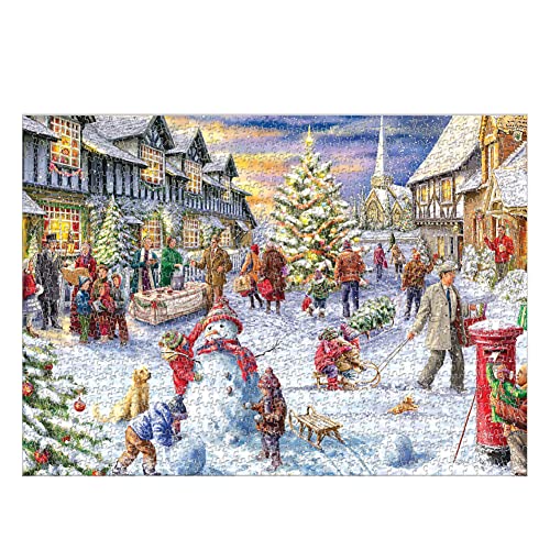 HoveeLuty Winter Schnee Jigsaws Landschaft Weihnachten Puzzle Winter Schnee Szene Puzzle Santa Claus Lustige Spiel Spielzeug Weihnachten Geschenke Für Kinder Erwachsene von HoveeLuty