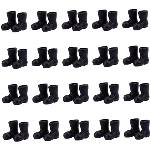 Mini-Schuhe, 20 Paar, Maßstab 1:12, simulierte Mini-Weihnachtsmannstiefel, schwarze Puppenschuhe für Puppenhaus-Weihnachtsdekorationen, Basteln, Mikrolandschaft, Puppenhaus-Weihnachtsdekorationen Mini-Schuhe, 20 Paar, Maßstab 1:12, simulierte Mini-Weihnachtsmannstiefel, schwarze Puppenschuhe für Puppenhaus-Weihnachtsdekorationen, Basteln, Mikrolandschaft, Puppenhaus-Weihnachtsdekorationen von HoveeLuty