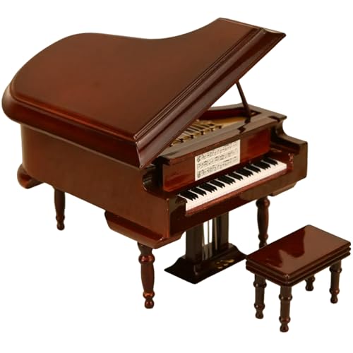Miniaturklavier mit Miniaturstuhl, 5, 5 x 4 x Zoll Miniklavier, künstlich realistisches Puppenhausklavier, dekoratives Miniaturklavier für Zuhause, Büro, Klaviergeschenke Miniklavier Miniaturklavier mit Miniaturstuhl, 5, 5 x 4 x Zoll Miniklavier, künstlich realistisches Puppenhausklavier, dekoratives Miniaturklavier für Zuhause, Büro, Klaviergeschenke Miniklavier von HoveeLuty