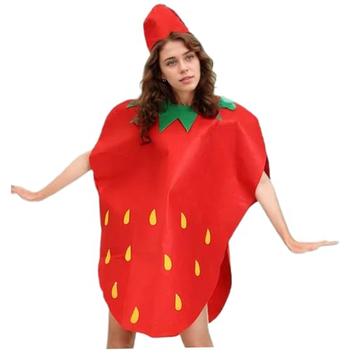 Obstkostüm Kreatives Erdbeer-Lebensmittelkostüm mit Kopfbedeckung Niedliche Cosplay-Kostüme Lustiges rotes Früchte-Rahmen-Outfit-Kostüm für Erwachsene Aufführung, Urlaub, Partykleid Cosplay-Kostü Obstkostüm Kreatives Erdbeer-Lebensmittelkostüm mit Kopfbedeckung Niedliche Cosplay-Kostüme Lustiges rotes Früchte-Rahmen-Outfit-Kostüm für Erwachsene Aufführung, Urlaub, Partykleid Cosplay-Kostü von HoveeLuty
