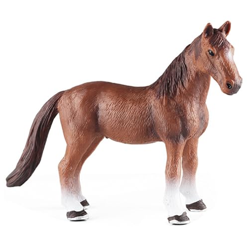 Pferdefiguren, 6x2x4 Zoll stehende Pferdestatue, realistisches Pferdespielzeug, langlebiges Plastikpferd, pädagogische dekorative Tierfiguren für Zuhause, Schule, Büro, Pferdespielzeug, Pferdespi von HoveeLuty