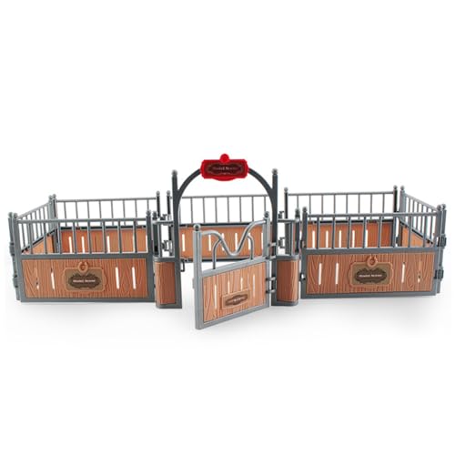 Pferdestall-Spielset, realistisches Pferdestall-Spielset aus Kunststoff, fantasievolles und kreatives pädagogisches Pferdespielzeug, Zubehör für Pferdeliebhaber, Pferdespielzeug, Bauernhofspielze Pferdestall-Spielset, realistisches Pferdestall-Spielset aus Kunststoff, fantasievolles und kreatives pädagogisches Pferdespielzeug, Zubehör für Pferdeliebhaber, Pferdespielzeug, Bauernhofspielze von HoveeLuty