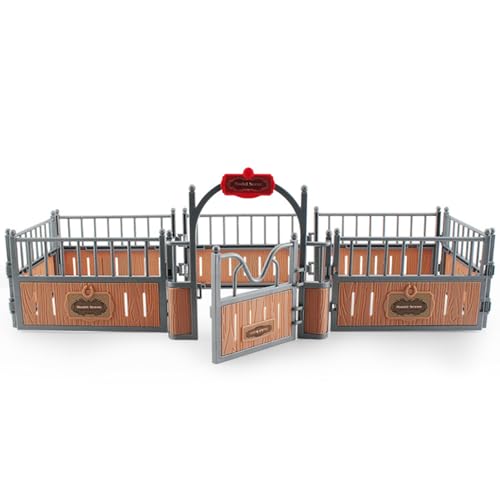 Pferdestall-Spielset, realistisches Pferdestall-Spielset aus Kunststoff, fantasievolles und kreatives pädagogisches Pferdespielzeug, Zubehör für Pferdeliebhaber, Pferdespielzeug, Kleinkindspielze Pferdestall-Spielset, realistisches Pferdestall-Spielset aus Kunststoff, fantasievolles und kreatives pädagogisches Pferdespielzeug, Zubehör für Pferdeliebhaber, Pferdespielzeug, Kleinkindspielze von HoveeLuty