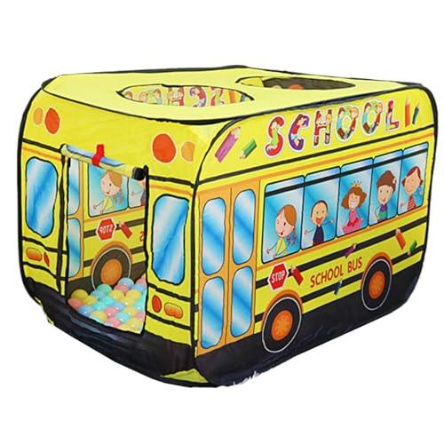 Pop-up-Zelt für Kinder, faltbares Schulbuszelt aus Oxford-Stoff mit 3 Öffnungen, 44 x 26 x 30 Zoll großes Pop-up-Spielzelt, Spielhaus für Kleinkinder, Geschenke für Jungen und Mädchen, Schulbusze Pop-up-Zelt für Kinder, faltbares Schulbuszelt aus Oxford-Stoff mit 3 Öffnungen, 44 x 26 x 30 Zoll großes Pop-up-Spielzelt, Spielhaus für Kleinkinder, Geschenke für Jungen und Mädchen, Schulbusze von HoveeLuty