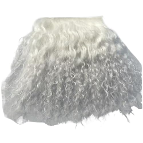 Puppenhaar-Tressen, 10, 2 x 10, 2 cm, lockiges weißes Puppenhaar, natürliche, realistische Puppenperücke, DIY-freundliches Woll-Bastelhaar für die Puppenherstellung, Figurinen, Kunsthandwerk, Puppe Puppenhaar-Tressen, 10, 2 x 10, 2 cm, lockiges weißes Puppenhaar, natürliche, realistische Puppenperücke, DIY-freundliches Woll-Bastelhaar für die Puppenherstellung, Figurinen, Kunsthandwerk, Puppe von HoveeLuty