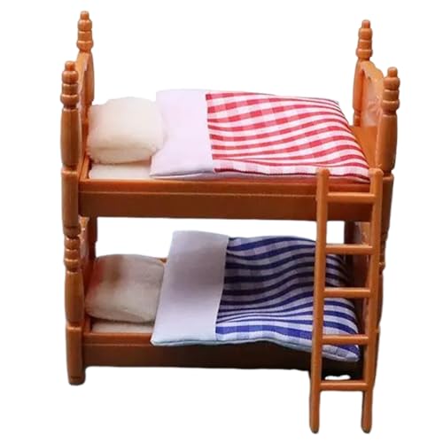 Puppenhausbett, süßes, lebensechtes Etagenbett, 9,4 x 6,1 x 9,9 cm, quadratisches Gitter, Spielzeugbett, lustiges DIY-Zubehör, Puppenhausmöbel für Mädchen, Kinder, Rollenspiele, Geschenke, Puppen-Etag Puppenhausbett, süßes, lebensechtes Etagenbett, 9,4 x 6,1 x 9,9 cm, quadratisches Gitter, Spielzeugbett, lustiges DIY-Zubehör, Puppenhausmöbel für Mädchen, Kinder, Rollenspiele, Geschenke, Puppen-Etag von HoveeLuty