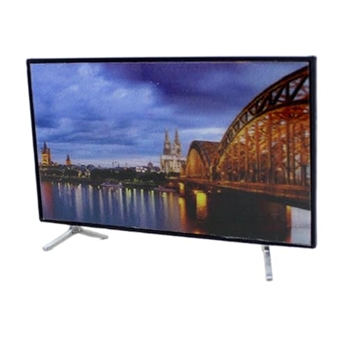 Puppenhausmöbel, Spielzeugfernseher im Maßstab 1:12, lebensechter Puppenhausfernseher, 3, 3 x 1, 8 Zoll Miniaturmöbelzubehör für Heimwerker, Mini-Fernseher, Miniatur-Puppenhauszubehör, Puppenhausfe Puppenhausmöbel, Spielzeugfernseher im Maßstab 1:12, lebensechter Puppenhausfernseher, 3, 3 x 1, 8 Zoll Miniaturmöbelzubehör für Heimwerker, Mini-Fernseher, Miniatur-Puppenhauszubehör, Puppenhausfe von HoveeLuty