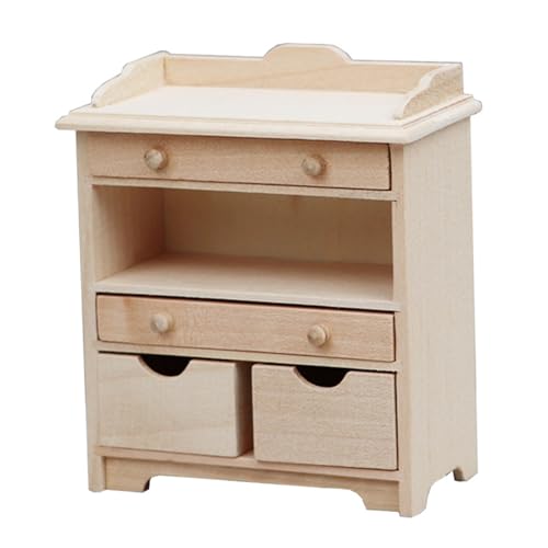 Puppenhausschrank, Maßstab 1/12, Puppenhaus-Küchenschrank aus Holz, natürliches Puppenhaus-Badezimmerschrankmodell, Miniaturmöbelmodell für Badezimmer, Küche, Puppenhausküche, Badezimm Puppenhausschrank, Maßstab 1/12, Puppenhaus-Küchenschrank aus Holz, natürliches Puppenhaus-Badezimmerschrankmodell, Miniaturmöbelmodell für Badezimmer, Küche, Puppenhausküche, Badezimm von HoveeLuty