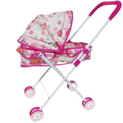 Puppenwagen, Faltbarer Puppenwagen mit Schiebegriff und verstellbarem Sonnenschutz, Abnehmbarer, tragbarer, Stabiler für Mädchen, Rollenspiel-Kinderwagen für Puppen Puppenwagen, Faltbarer Puppenwagen mit Schiebegriff und verstellbarem Sonnenschutz, Abnehmbarer, tragbarer, Stabiler für Mädchen, Rollenspiel-Kinderwagen für Puppen von HoveeLuty