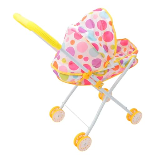 Puppenwagen, Stabiler und robuster Puppenwagen, Faltbarer mit Verdeck, Rollenspiel-Spielzeug, Kinderwagen, Geschenke für Kinder, Babypuppenzubehör, Stil 2, Kinderwagen fü von HoveeLuty
