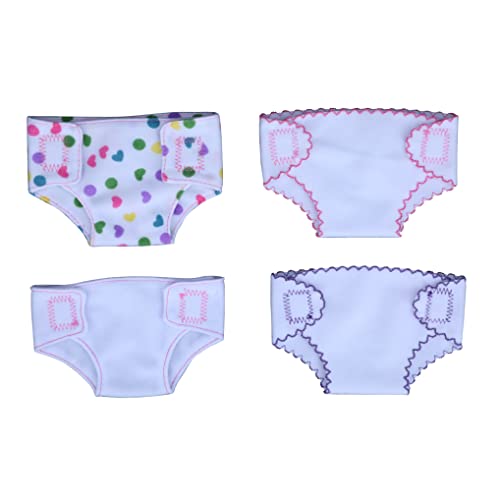 Puppenwindeln für Puppen Puppenunterwäsche mit Blumendruck für 14-16 Zoll Puppen 4-teiliges Set mit Unterwäsche mit Blumendruck für Puppen Stilvolle spezielle Windel Farbpunkt-Windelhose Puppenwindeln Puppenwindeln für Puppen Puppenunterwäsche mit Blumendruck für 14-16 Zoll Puppen 4-teiliges Set mit Unterwäsche mit Blumendruck für Puppen Stilvolle spezielle Windel Farbpunkt-Windelhose Puppenwindeln von HoveeLuty
