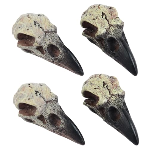 Rabenschädel für Schmuck, Halskette, 4 Stück, Halloween-Simulation, Gothic-Rabenfigur, gruselig, 5,9 cm, Kunstharz, zum Aufhängen, Rabendekoration, Rabendekoration, Rabenfigur, Rabenschädel, Gothic-De Rabenschädel für Schmuck, Halskette, 4 Stück, Halloween-Simulation, Gothic-Rabenfigur, gruselig, 5,9 cm, Kunstharz, zum Aufhängen, Rabendekoration, Rabendekoration, Rabenfigur, Rabenschädel, Gothic-De von HoveeLuty