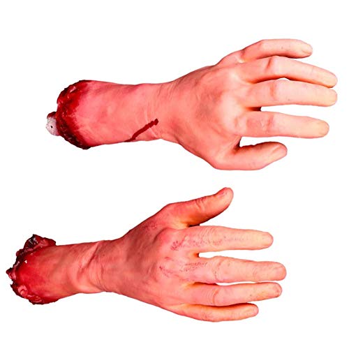 Realistische Latex-gory-Hand-Gummi-menschlicher Arm-streich-Blut Tropft Prothetische Handstreich-Requisiten Oder April-dummkopf Halloween-Hand-Hand-Spielzeug 35cm von HoveeLuty
