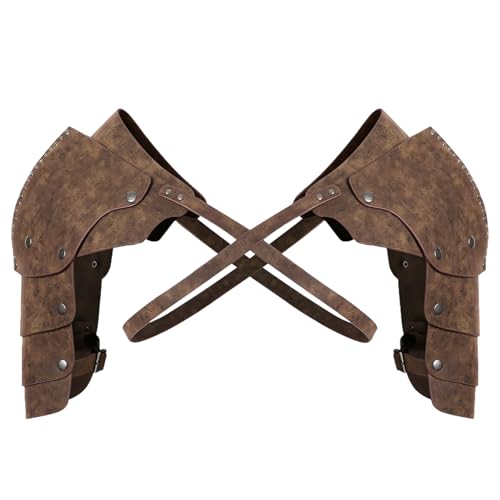 Ritterrüstung, Doppelte Schulterpanzerung, verstellbare mittelalterliche Rüstung aus Kunst-PU-Leder, Vintage-Wikingerrüstung für Rollenspiele, Cosplay, Schulterpanzerung, Wikingerrüstung, Lederrüstung Ritterrüstung, Doppelte Schulterpanzerung, verstellbare mittelalterliche Rüstung aus Kunst-PU-Leder, Vintage-Wikingerrüstung für Rollenspiele, Cosplay, Schulterpanzerung, Wikingerrüstung, Lederrüstung von HoveeLuty