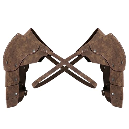 Ritterrüstung, Doppelte Schulterpanzerung, verstellbare mittelalterliche Rüstung aus Kunst-PU-Leder, Vintage-Wikingerrüstung für Rollenspiele, Cosplay, Schulterpanzerung, Wikingerrüstung, Lederrü Ritterrüstung, Doppelte Schulterpanzerung, verstellbare mittelalterliche Rüstung aus Kunst-PU-Leder, Vintage-Wikingerrüstung für Rollenspiele, Cosplay, Schulterpanzerung, Wikingerrüstung, Lederrü von HoveeLuty