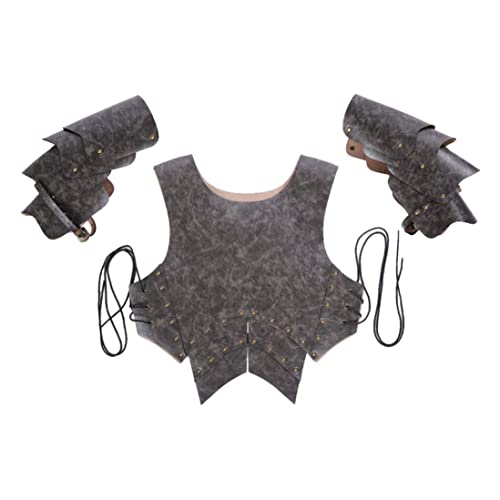 Rüstungs-Kragen-Set mit Schulterschutz-Set, Ritter-Kostüm-Set für Rollenspiele, Halloween-Partyzubehör, 1 Set Ritter-Kostüm-Set, Ritter-Rollenspiel-Set, Ritter-Rüstungs-Kragen, Halloween-Partyzubehör Rüstungs-Kragen-Set mit Schulterschutz-Set, Ritter-Kostüm-Set für Rollenspiele, Halloween-Partyzubehör, 1 Set Ritter-Kostüm-Set, Ritter-Rollenspiel-Set, Ritter-Rüstungs-Kragen, Halloween-Partyzubehör von HoveeLuty