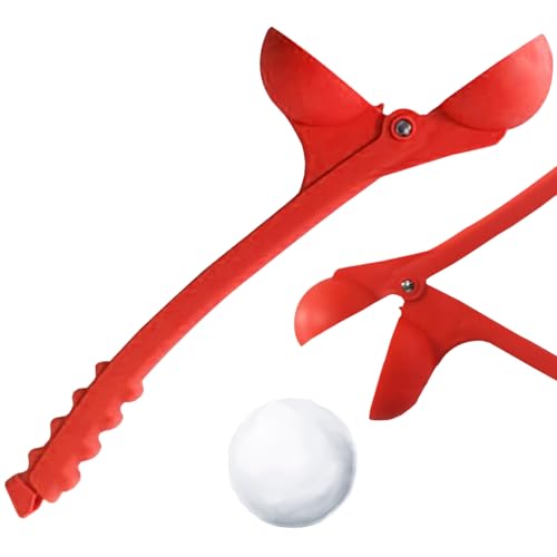 Schneeballmacher mit Griff, Kunststoff-Schneespielzeug, arbeitssparende Schneeballmacher für Kinder und Erwachsene, tragbarer Schneeballwerfer für Outdoor-Aktivitäten im Winter, Red Snow Toys, Schneeb Schneeballmacher mit Griff, Kunststoff-Schneespielzeug, arbeitssparende Schneeballmacher für Kinder und Erwachsene, tragbarer Schneeballwerfer für Outdoor-Aktivitäten im Winter, Red Snow Toys, Schneeb von HoveeLuty