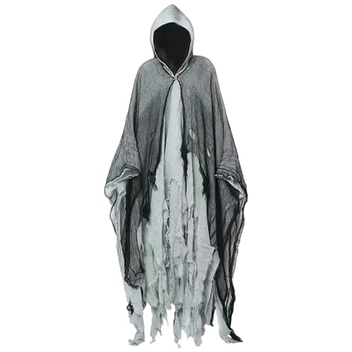 Sensenmann Umhang Horror Halloween Umhang mit Kapuze Gruseliges Hexenkostüm Herren Damen Kapuzenumhang für Erwachsene Cosplay Requisiten Renaissance Kapuzenumhang Cape Sensenmann Umhang Horror Halloween Umhang mit Kapuze Gruseliges Hexenkostüm Herren Damen Kapuzenumhang für Erwachsene Cosplay Requisiten Renaissance Kapuzenumhang Cape von HoveeLuty
