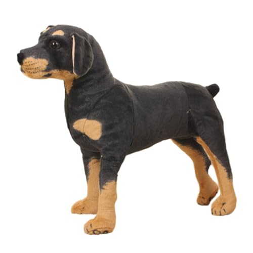 Stofftier Hund, 27, 9 x 27, 9 x 12, 7 cm Simulation stehender schwarzer Stoffhund, superrealistisches, weiches, bequemes Stoffhundespielzeug als Geschenk für Kinder, Fotografie-Requisiten, Stoffhund Stofftier Hund, 27, 9 x 27, 9 x 12, 7 cm Simulation stehender schwarzer Stoffhund, superrealistisches, weiches, bequemes Stoffhundespielzeug als Geschenk für Kinder, Fotografie-Requisiten, Stoffhund von HoveeLuty