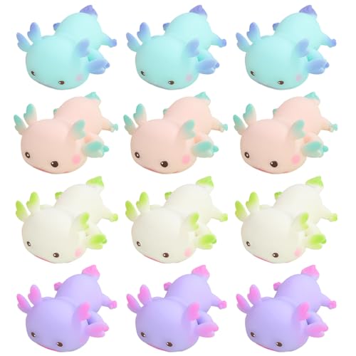 Stress-Spielzeug, 12 Stück, Quetschspielzeug, süße Axolotl-Spielzeuge, weiche, Flexible, langsam aufsteigende Quetschbälle, Stressabbau-Quetschspielzeug für Erwachsene und Kinder, Quetschbälle, Qu Stress-Spielzeug, 12 Stück, Quetschspielzeug, süße Axolotl-Spielzeuge, weiche, Flexible, langsam aufsteigende Quetschbälle, Stressabbau-Quetschspielzeug für Erwachsene und Kinder, Quetschbälle, Qu von HoveeLuty