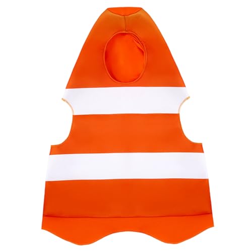 Verkehrskegel-Kostüm, lustige orangefarbene Halloween-Kostüme für Kinder, Cosplay-Party, geeignet für Kinder mit Einer Körpergröße von 49, 2–57, 1, Halloween-Kostüm, Bauarbeiter-, Hallowee von HoveeLuty